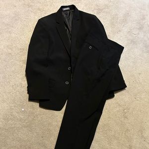 Boy’s Van Heusen Flex Suit Jacket & Pants set Black Sz 14 regular